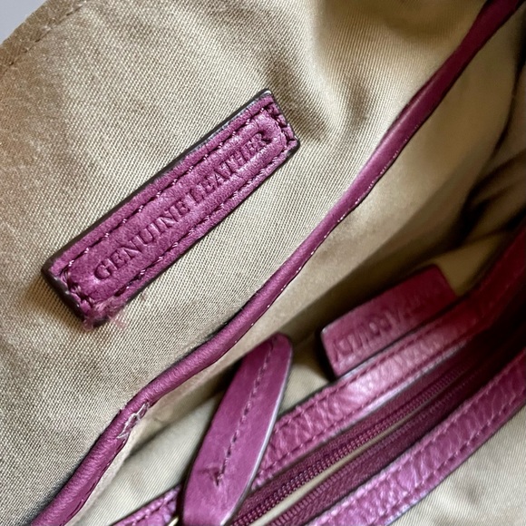 Cynthia Rowley Light Red Burgundy Leather Convertible Handbag Backpack Purse - Picture 7 of 11